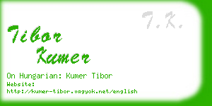 tibor kumer business card
